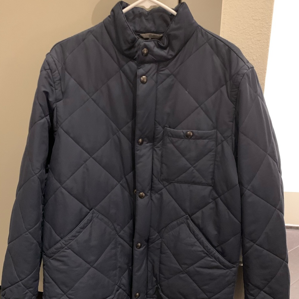 Men’s J Crew Navy Diamond Quilted jacket